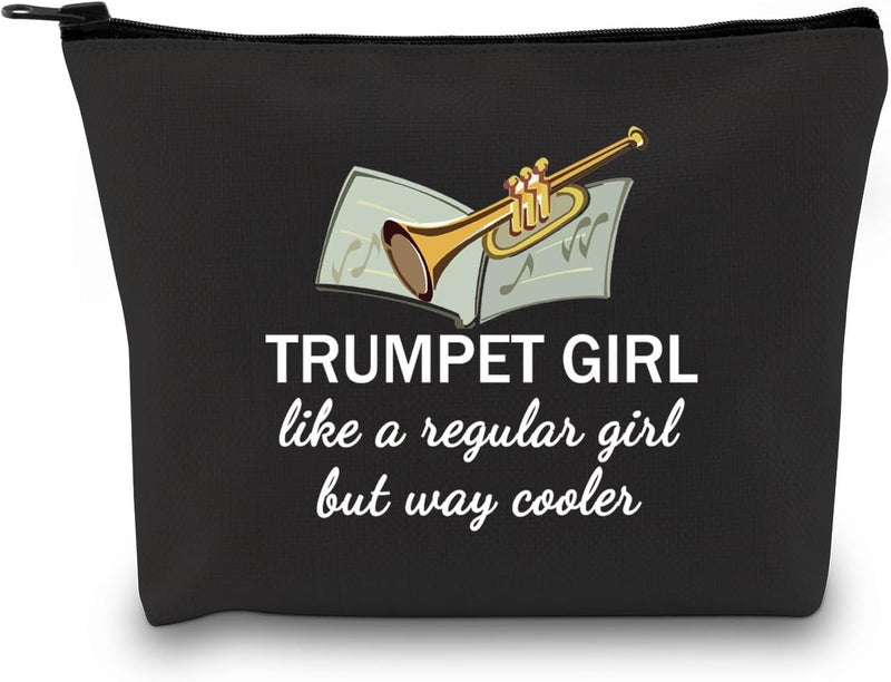 GJTIM Trumpeter Gift Trumpet Player Gift Brass Band Trumpeter Cosmetic Bag Zipper Pouch - Image 1